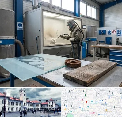 سندبلاست در میدان شهرداری رشت 