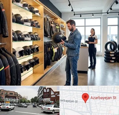 لوازم موتور سیکلت در خیابان آذربایجان 