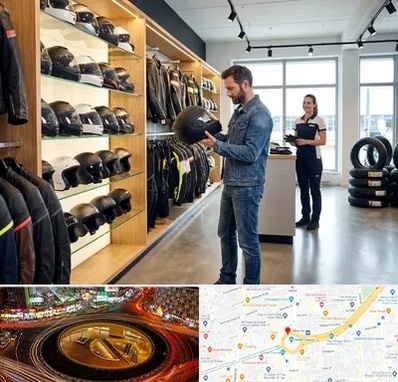 لوازم موتور سیکلت در میدان ولیعصر