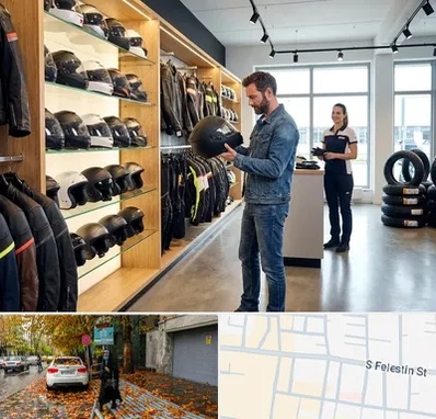 لوازم موتور سیکلت در خیابان فلسطین 