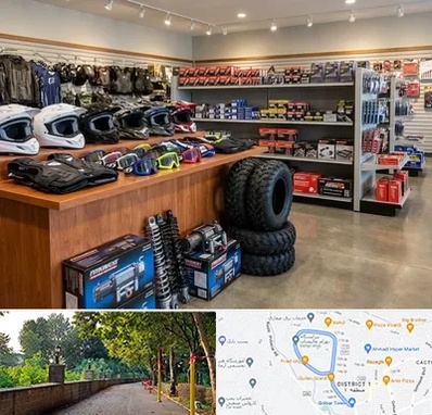 لوازم موتور چهار چرخ در فلکه گاز رشت 