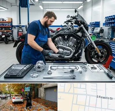 لوازم موتور سنگین در خیابان فلسطین 