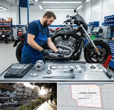 لوازم موتور سنگین در خیابان جمالزاده