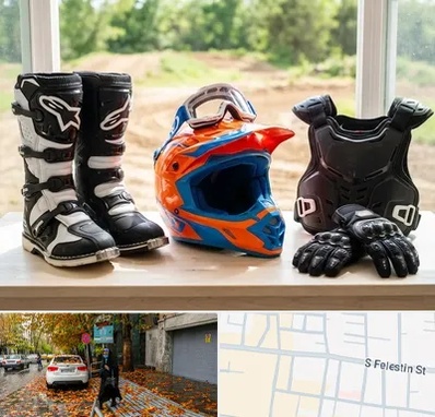 لوازم موتور کراس در خیابان فلسطین