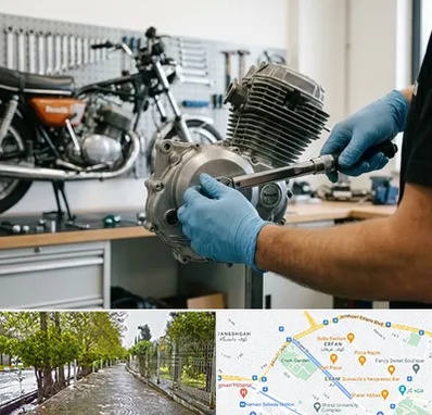 لوازم موتور بنلی در خیابان ارم شیراز 