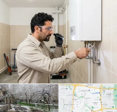 تعمیر آبگرمکن در باغ فیض 