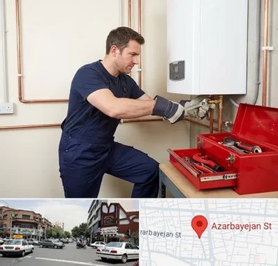 نصب آبگرمکن در خیابان آذربایجان 