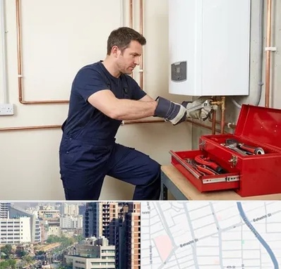 نصب آبگرمکن در خیابان بهشتی