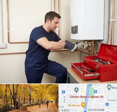 نصب آبگرمکن در چهارباغ اصفهان 