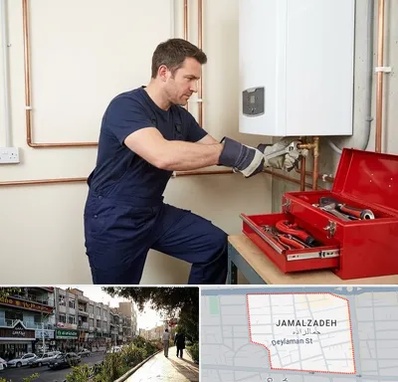 نصب آبگرمکن در خیابان جمالزاده