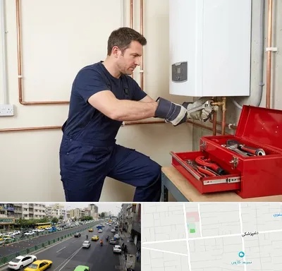 نصب آبگرمکن در خیابان دامپزشکی