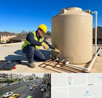 نصب منبع آب در خیابان دامپزشکی