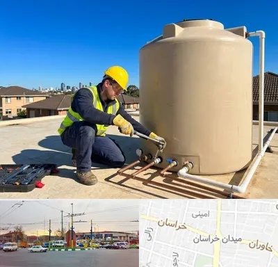 نصب منبع آب در میدان خراسان
