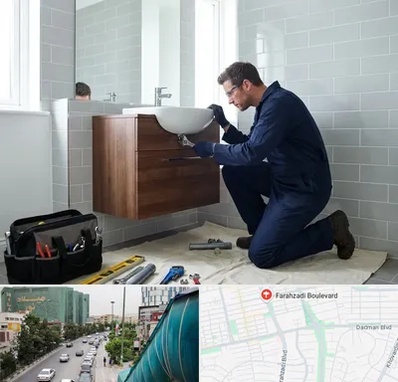 نصب روشویی در بلوار فرحزادی 