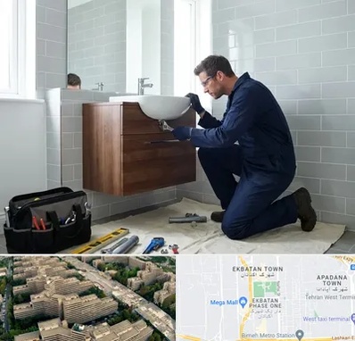 نصب روشویی در اکباتان 