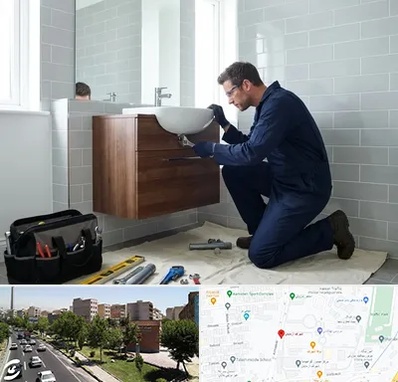 نصب روشویی در شهرک آزمایش