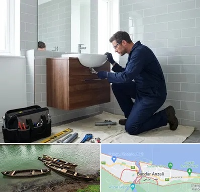 نصب روشویی در بندر انزلی