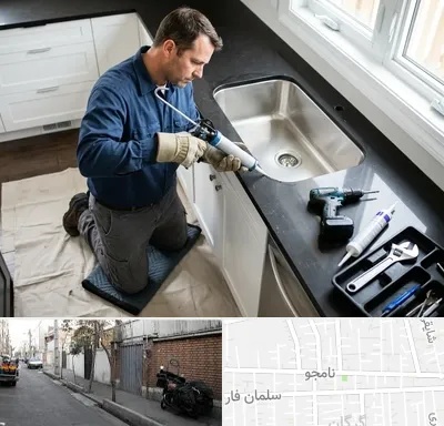 نصب سینک ظرفشویی در خیابان نامجو