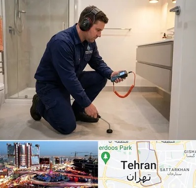 تشخیص ترکیدگی لوله در صادقیه 