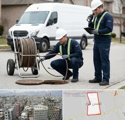 چاه بازکنی و تخلیه چاه در شمس آباد تهران