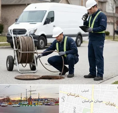 چاه بازکنی و تخلیه چاه در میدان خراسان
