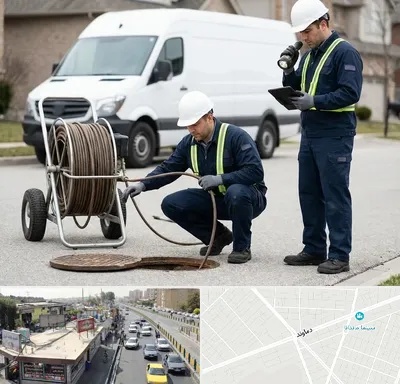 چاه بازکنی و تخلیه چاه در خیابان دماوند