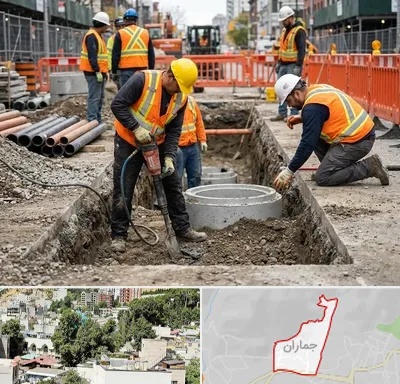 حفر چاه فاضلاب در جماران