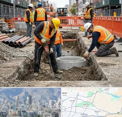 حفر چاه فاضلاب در شمال شرق تهران