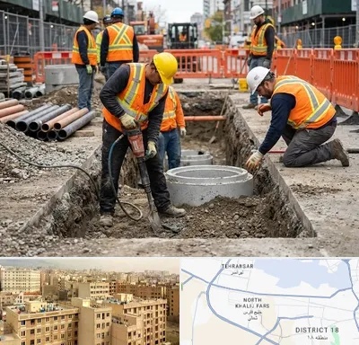 حفر چاه فاضلاب در جنوب غرب تهران