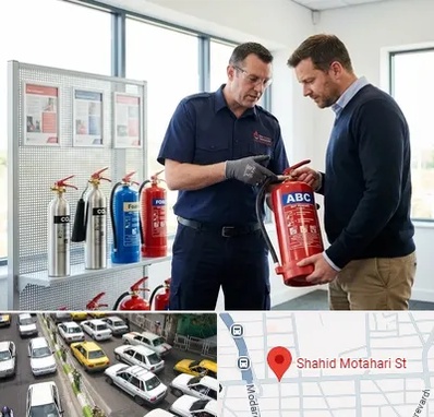 کپسول آتش نشانی در مطهری تهران
