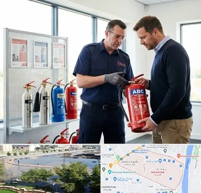 کپسول آتش نشانی در گلستان اهواز 