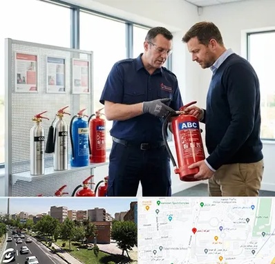 کپسول آتش نشانی در شهرک آزمایش 