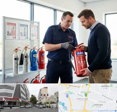 کپسول آتش نشانی در بلوار فردوس