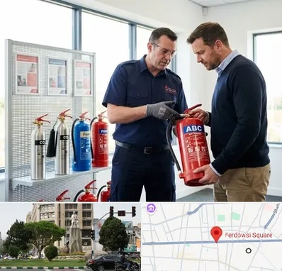 کپسول آتش نشانی در میدان فردوسی تهران