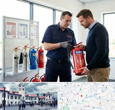 کپسول آتش نشانی در میدان شهرداری رشت 