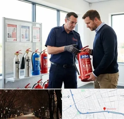 کپسول آتش نشانی در ابوریحان تبریز 