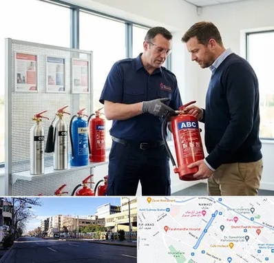 کپسول آتش نشانی در خیابان ملاصدرا شیراز 