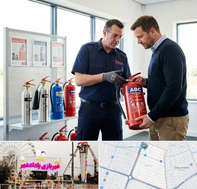 کپسول آتش نشانی در پادادشهر اهواز 