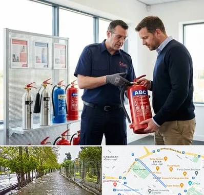 کپسول آتش نشانی در خیابان ارم شیراز 