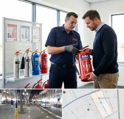 کپسول آتش نشانی در باغ فیض اسلامشهر 