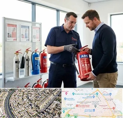 کپسول آتش نشانی در شهرک غرب مشهد 