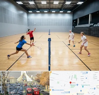 باشگاه بدمینتون در خیابان آزادی 