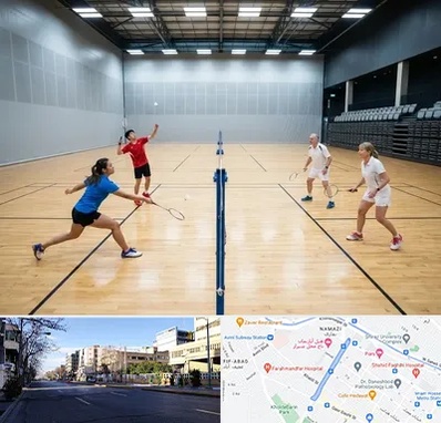 باشگاه بدمینتون در خیابان ملاصدرا شیراز 