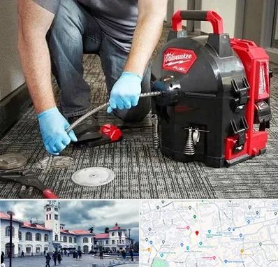 لوله بازکنی در میدان شهرداری رشت