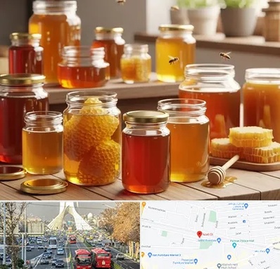 فروش عسل در خیابان آزادی 