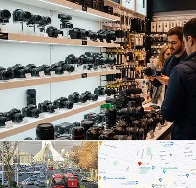 فروش دوربین عکاسی و فیلمبرداری در خیابان آزادی