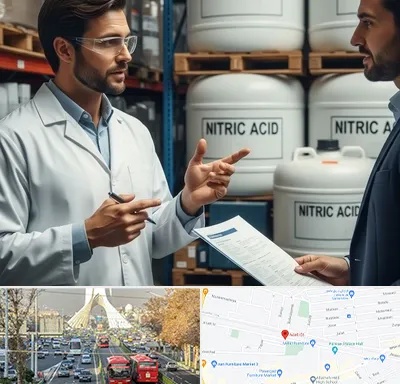 فروش اسید نیتریک در خیابان آزادی