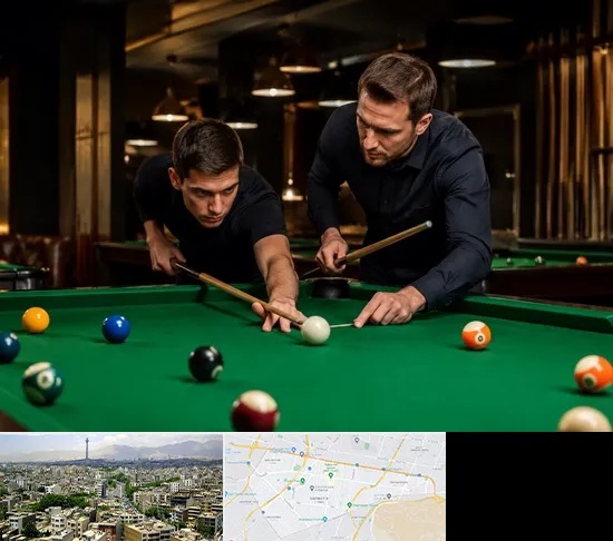 مربی بیلیارد در منطقه 8 تهران