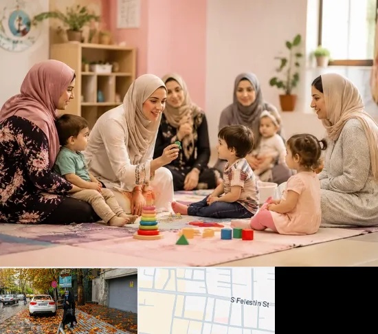 کارگاه مادر و کودک در خیابان فلسطین