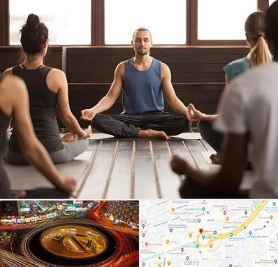 مربی یوگا در میدان ولیعصر